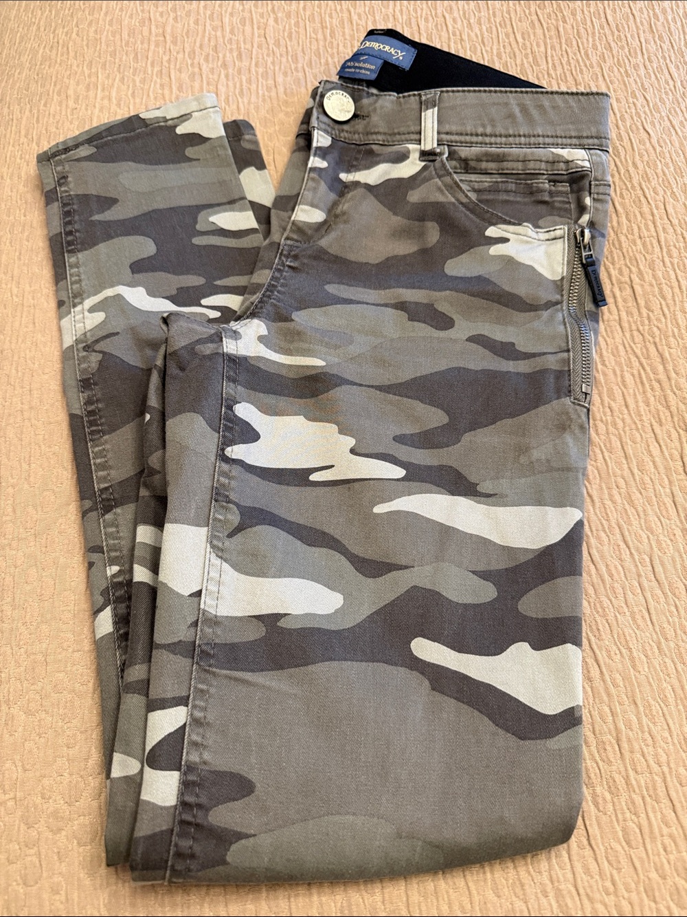 Camouflage Slim Fit Jeans - Gray Camo